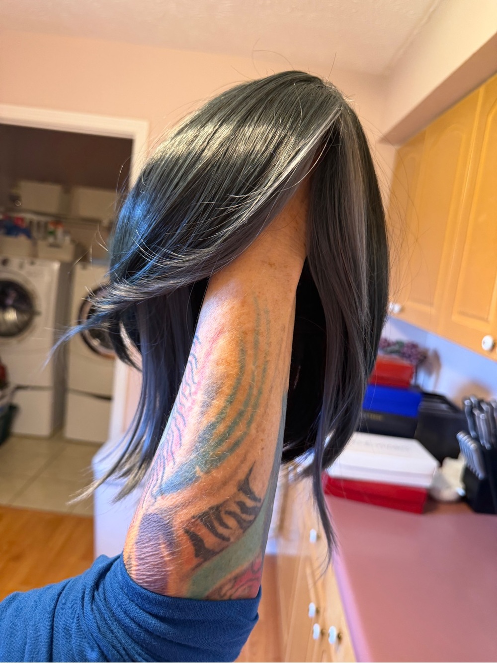 Rene of Paris Sleeky Silk Wig Cosmic Teal